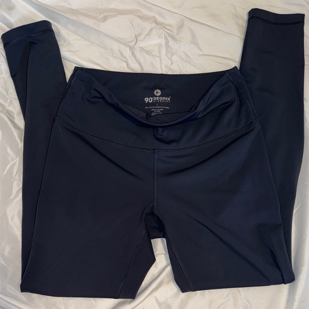 90 Degree By Reflex Navy Active Leggings
